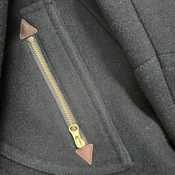 NWT J. Crew Chateau Parka Wool Peacoat (Black) 0P - Picture 10 of 12